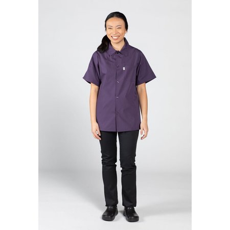 UNCOMMON THREADS Classic Utility Shirt Eggplant LG 0920-5304